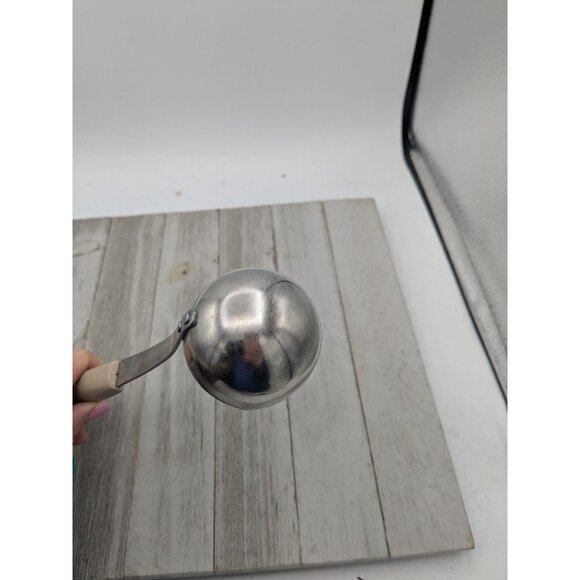 Vintage FLINT Arrowhead Stainless Steel Soup Ladle Spoon 9 1/2" Wheat handle #1 - Picture 4 of 8